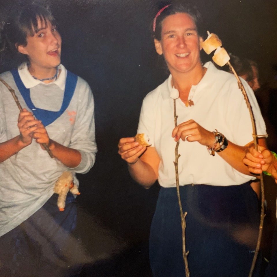 Emily and Karen Rathgeber Hale in 2000